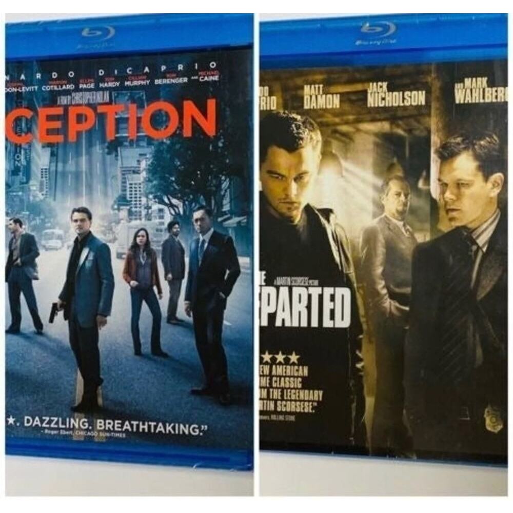 Inception & The Departed - 2 Blu-ray LOT; Nolan, Scorsese, DiCaprio, Nicholson
